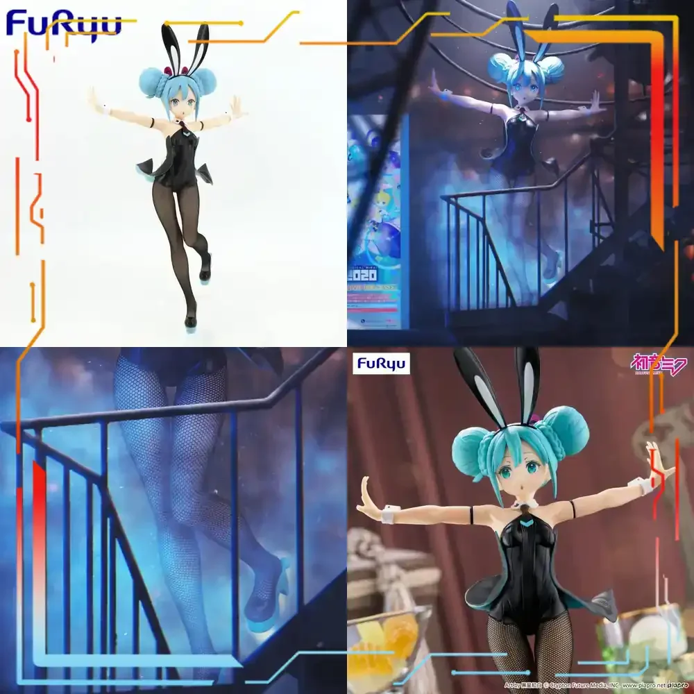 フリュー-ピアプロ-初音ミク-bicute-bunnies-塗装済みビニールフィギュア-シルクストッキング付き-豊満なポーズ-ディスプレイモデル