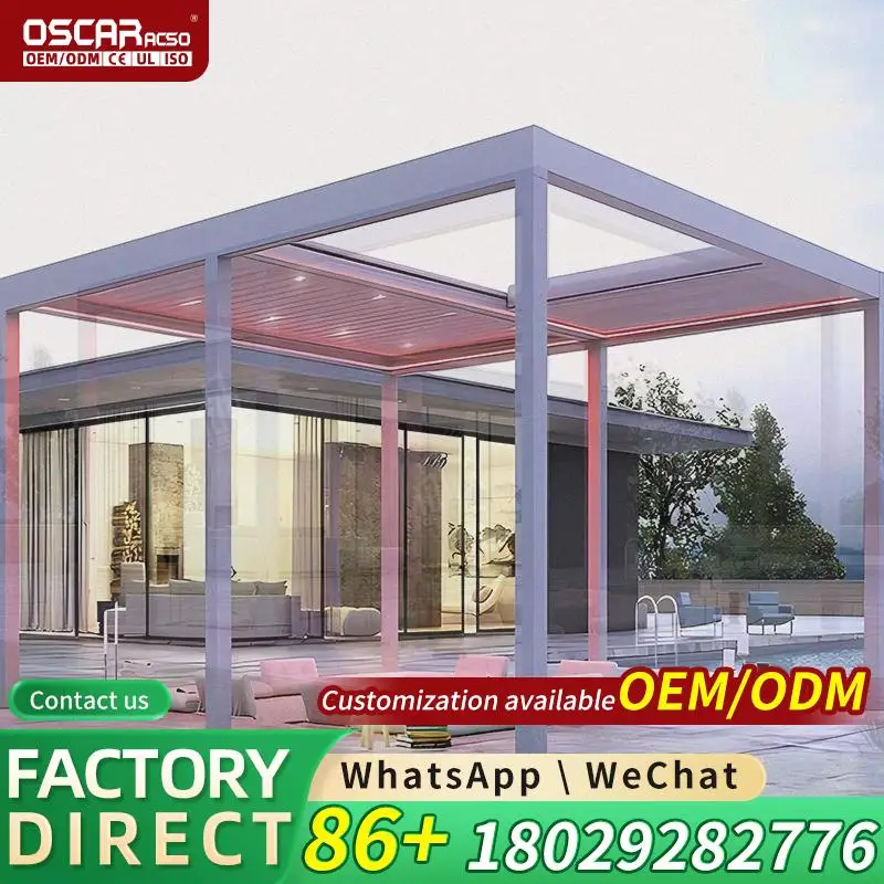 3X6M Aluminium Pergola for Sun Wind Rain Regulation Perfect Outdoor Shelter in Garden Patio Backyard pergolas