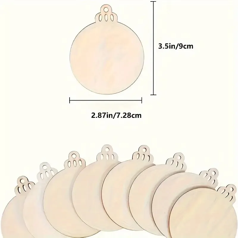 20 قطعة زينة عيد الميلاد لتقوم بها بنفسك زينة خشبية حلي خشبية ديكورات منزلية معلقة ، رأس السنة ، زينة عيد الحب #3