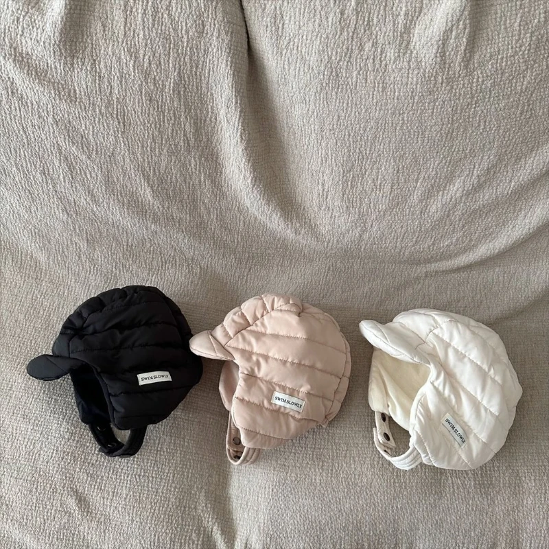 

Зимняя детская утолщенная утепленная шапка с короткими полями с хлопковым наполнителем, унисекс, универсальная уличная шапка для холодной погоды для мальчиков и девочек