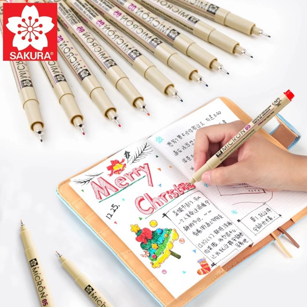 

1pcs Japan SAKURA Needle Pen Waterproof Hook Pen Permanent Multi Color Art Painting Design Anime Coloring Art Supplies