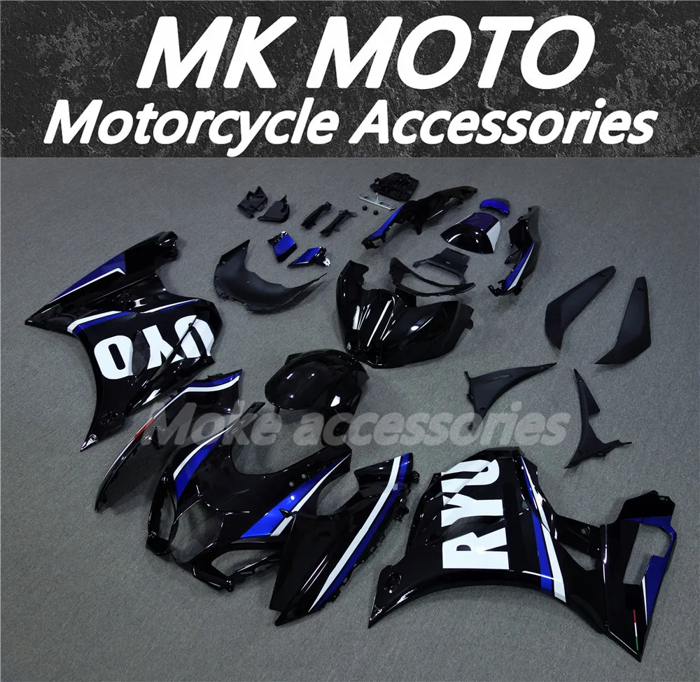 Motorrad-Verkleidungsset, passend für Gsxr 1000 2017 2018 2019 2020, Karosserie-Set, hochwertige ABS-Einspritzung, NEU, blau, helles Schwarz