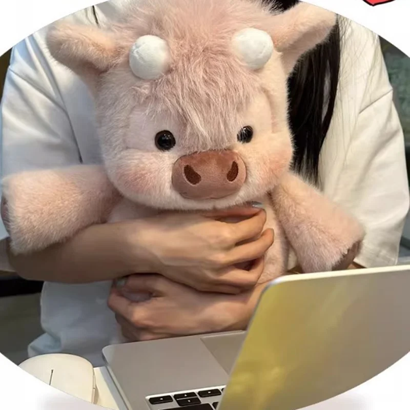 

In Stock Cute Highland Calf Doll Running Little Cow Su 45-60cm Plush Toy Companion Toy Holiday Gift Decorative Ornament