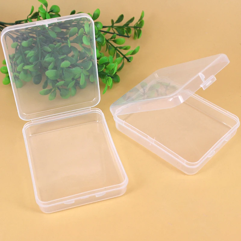 INS Transparent Plastic Storage Box Photocards Small Card Storage Box Desk Organizer Box Classification Box Stationery Box