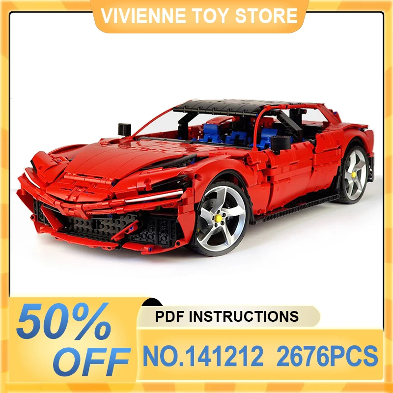 

MOC-141212 Technical Sport Car Comptible 42143 Speed Vehicle Building Block Brick Puzzle Assembly Toy Christmas Gift For Boy Kid