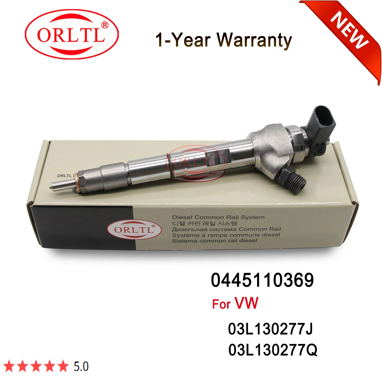 

NEW 03L130277J 0445110369 Common Rail Injector 0 445 110 369 Fit For VW AMAROK/CADDY/GOLF/Audi 03L130277Q 03L 130 277 J