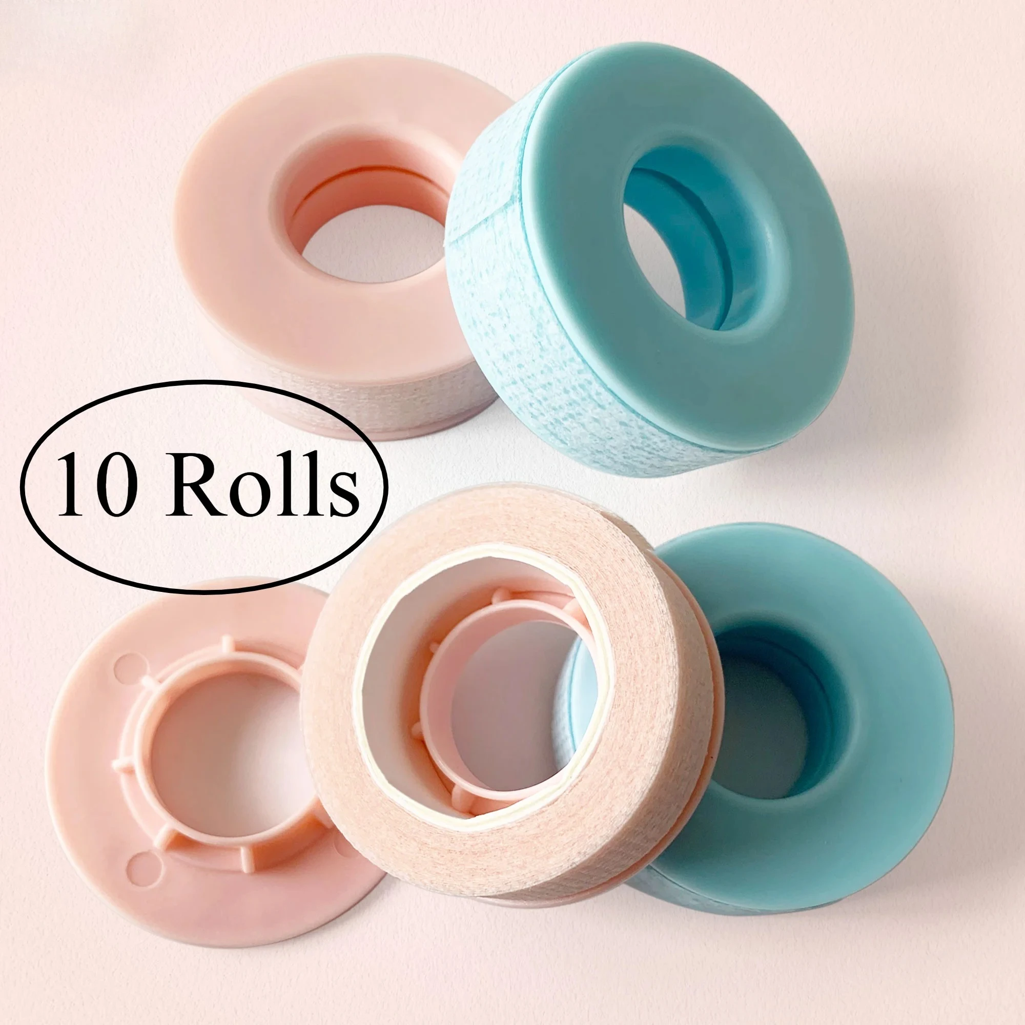 10 rotoli di nastro per ciglia in gel di silicone medico resistente al tatto non tessuto sotto il cuscinetto per gli occhi patch estensione ciglia strumenti per il trucco QIWU