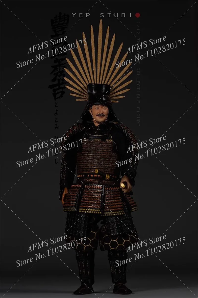 YEP STUDIO NR.0009 Figurka kolekcjonerska w skali 1/12 Toyotomi Hideyoshi, japoński strateg wojskowy, 15 cm, figurka akcji żołnierza.