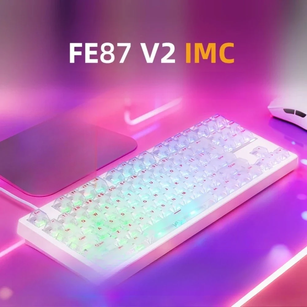 

New Irok FE87 V2 Wireless Mechanical Keyboard Hot Swap Tri-Mode RGB Full Aluminum Body Gaming Office PC Peripheral Customizable