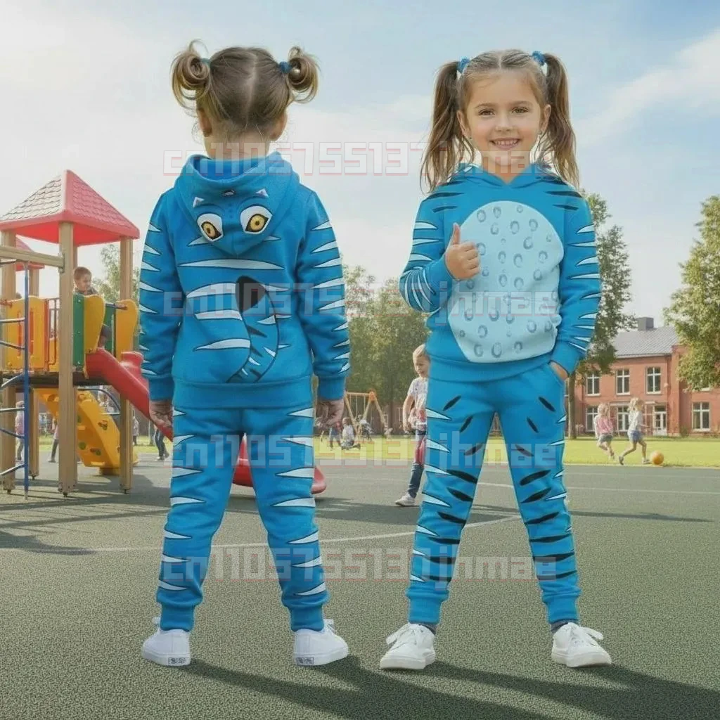 Kpop شيطان هنتر ديربي النمر هوديي للأطفال حفلة الهالوين تأثيري هوديي الخريف الشتاء ملابس الوالدين والطفل غير رسمية #1