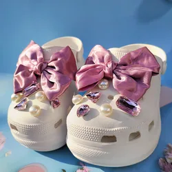 Ciondoli per scarpe di vendita calda per catena di perle di diamanti fai da te fibbia per decorazione di pietre preziose per accessori per ciondoli per scarpe regalo per ragazze per feste per bambini