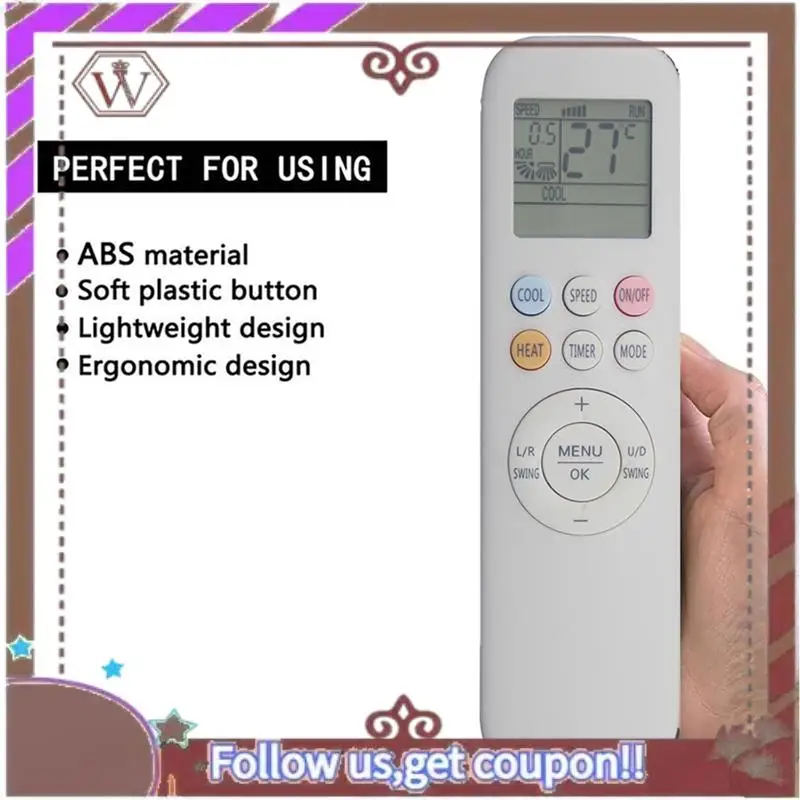 

Latest 10X New YKR-T/011E Remote Control Replacement For AUX Air Conditioner Remote Control ,White