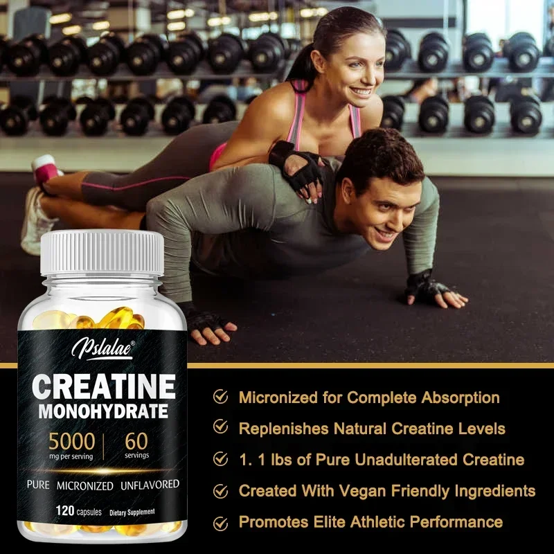 Creatine Monohydrate - Improves Athletic Performance, Strength, Endurance and Muscle Building