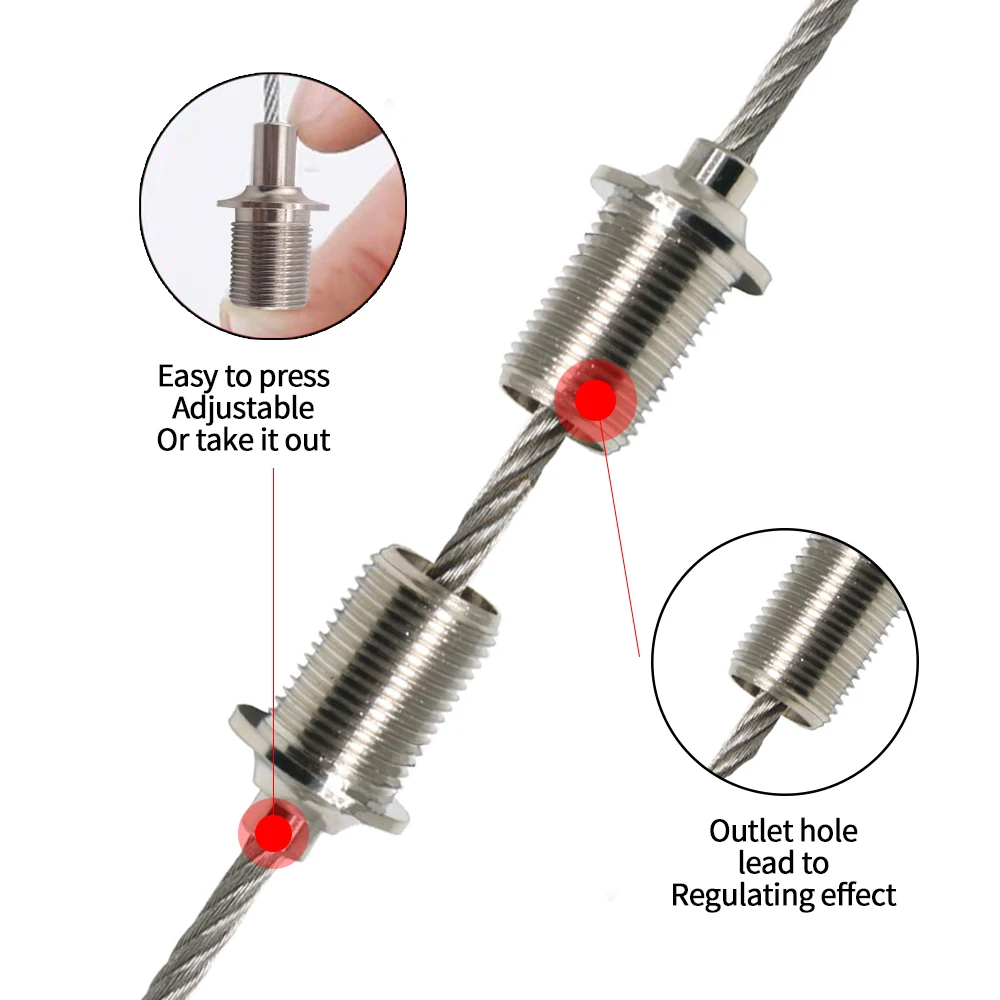 2-10PCS Send Nut Copper Pull Head Adjustable Locking Device Suspended Cable Clamp Connector For Suspended Lighting Accessories