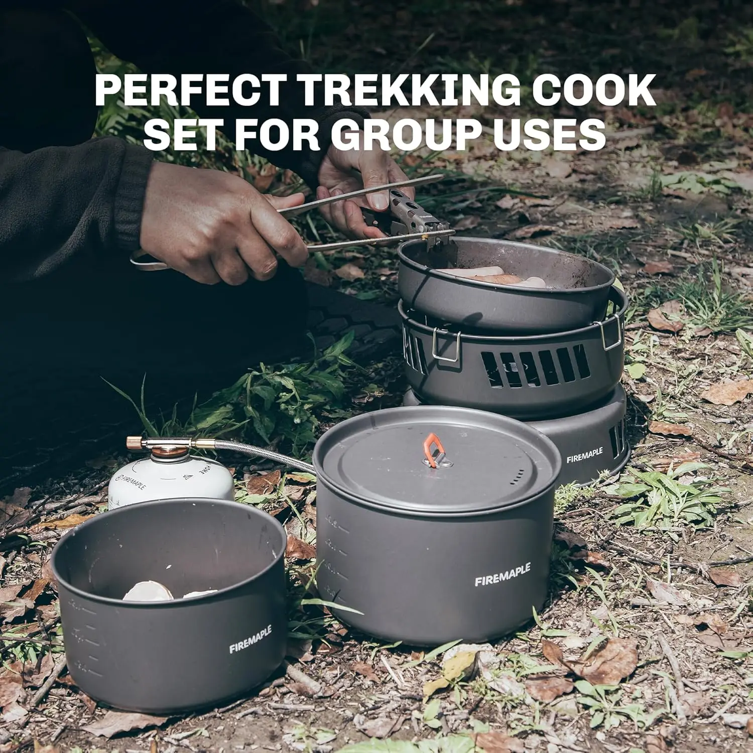 Fire Maple Versatile Outdoor Cooking Set Gas Stove Aluminum, Compact & Durable Camping Cookware Kit