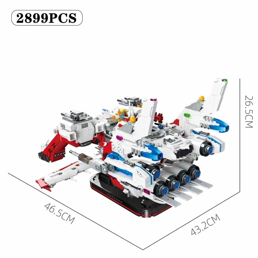 2899 Pcs Anime Military Star Archangel Spacecraft Building Blocks Set Technical Space Wars MOC Toys for Adults Christmas Gift - view 6