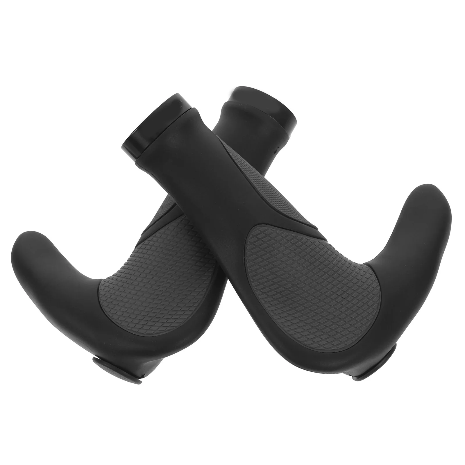 

Anti-slip Handle Cover Handlebar Grips for Bikes Skid-Proof Lock up Black Tpr Rubber Non-slip