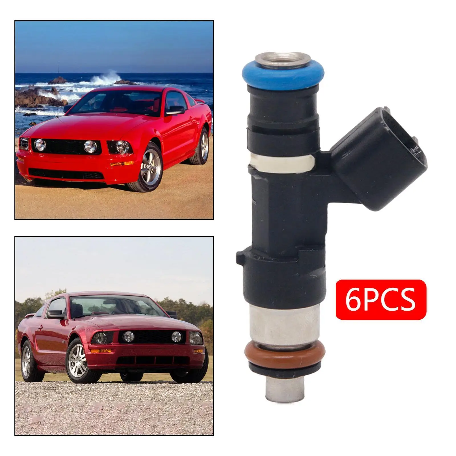 Auto Fuel Injectors Pack 6 15830 FJ818 0280158055 for Ford Mustang Ranger 4.0L Direct Replacement Fit