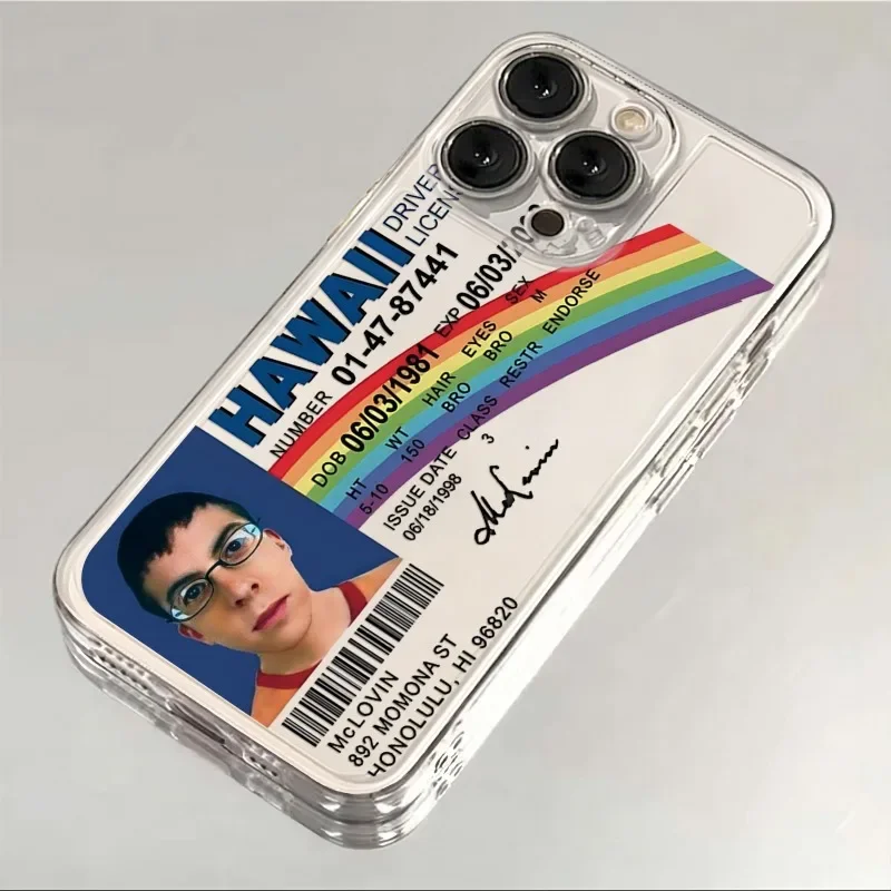 Mclovin Movie Superbad Phone Case For iPhone 17 16 15 14 13 12 11 Pro Max Mini SE 7 8 Plus Shockproof Transparent Cover Fundas - náhled 4