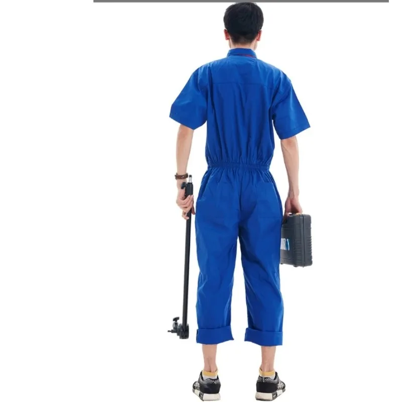 Arbeitsoverall Kurzarm Männer Frauen Schutzoverall Mechaniker Auto Arbeitskleidung Uniformen Sommer Übergröße