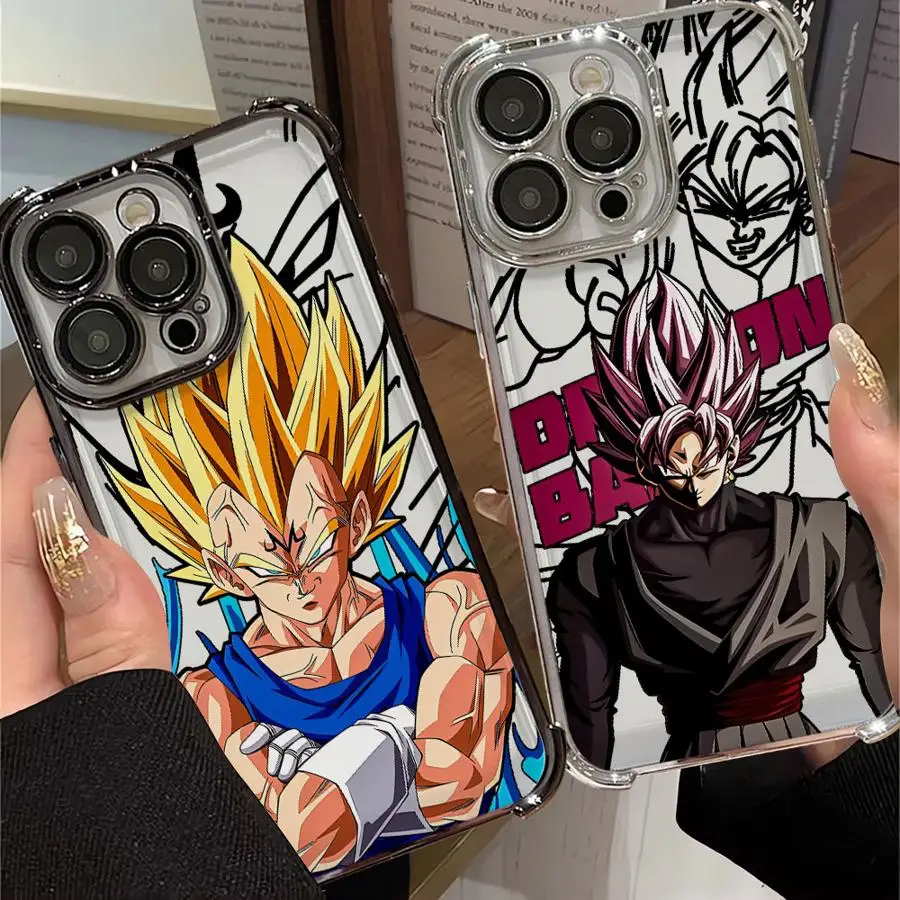 Anime Hot Dragons Balls Plating Phone Case For Xiaomi 15T 15 14 13 Poco M7 F7 F4 F5 X7 X6 X5 X3 Pro Ultra 4G 5G Anti Fall Airbag