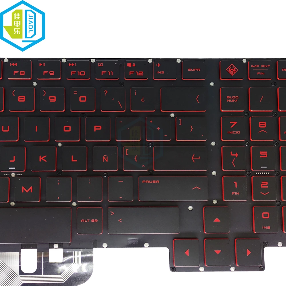 Laptop Backlit Latin Spanish Keyboard For HP Omen 17-AN 17-AN100 17-AN000 17t-AN000 NSK-XH0BQ Spain Backlight Keyboards PC Parts