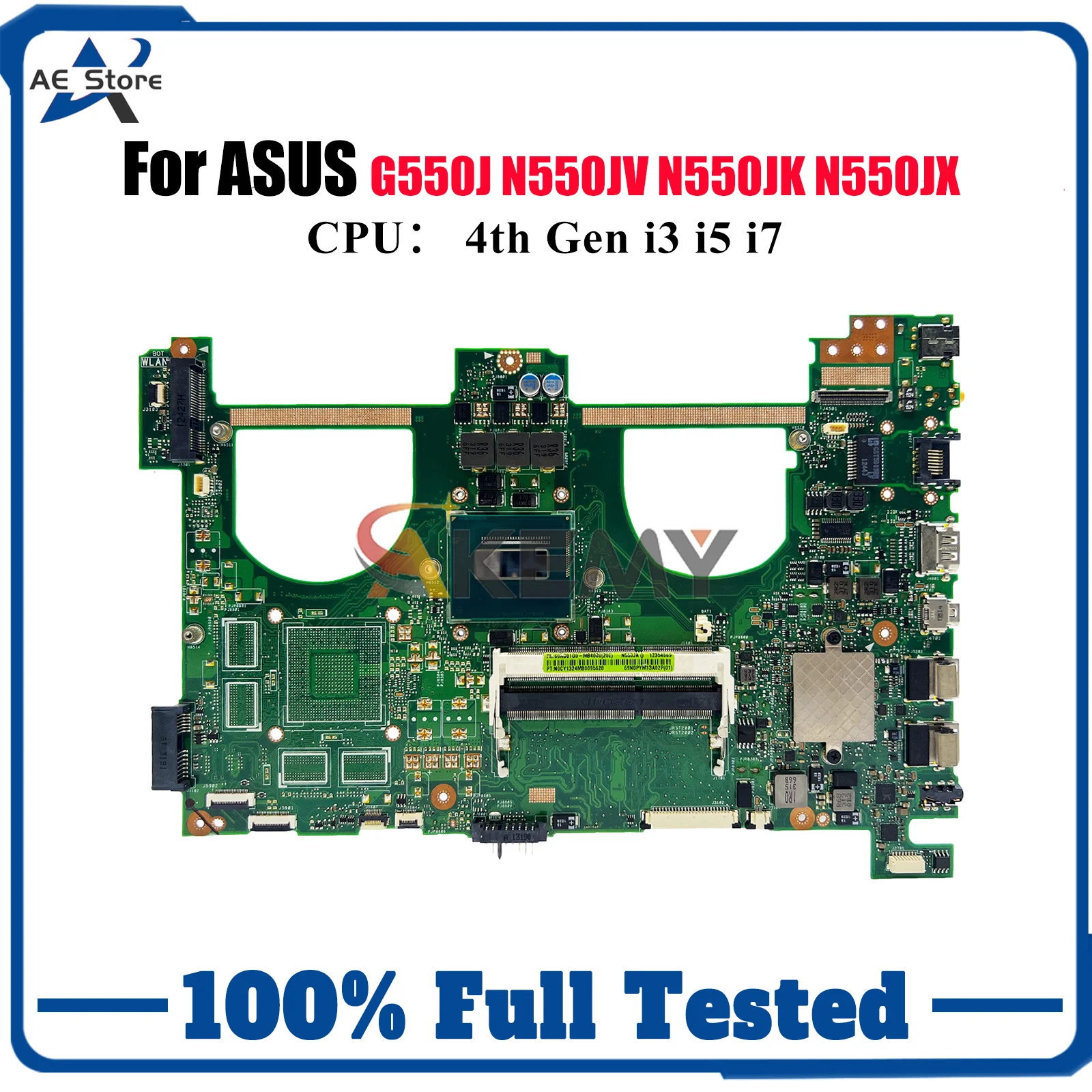 

N550JA Материнская плата для ноутбука ASUS ROG N550JV N550J N550JX N550JK G550J Материнская плата с процессором i3 i5 i7 100% tests OK stk