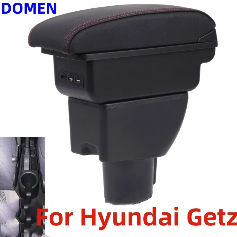 For HYUNDAI Getz Armrest For Hyundai Getz Car Armrest box Retrofit parts dedicated Center Storage box car accessories USB LED