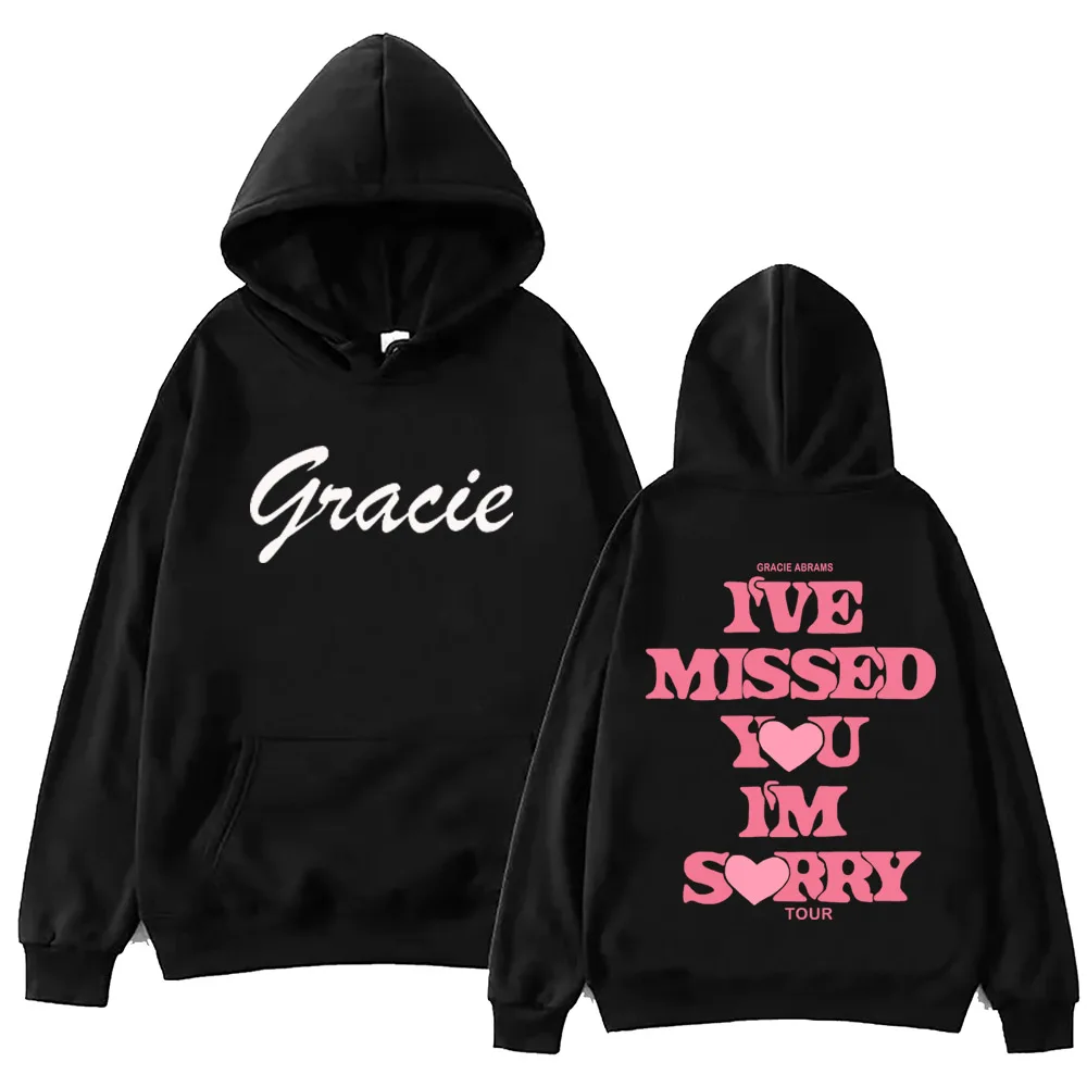 Gracie Abrams I Miss You I’m Sorry Hoodie Harajuku Hip Hop Pullover Tops Sweatshirts Pullovers Unisex Tracksuits Clothing