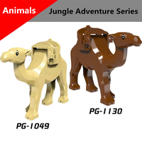 Jungle Animal Series Camel Building Blocks Random Color With Seat DIY Assmebled Bricks Decor Toys For Children Christmas Gifts