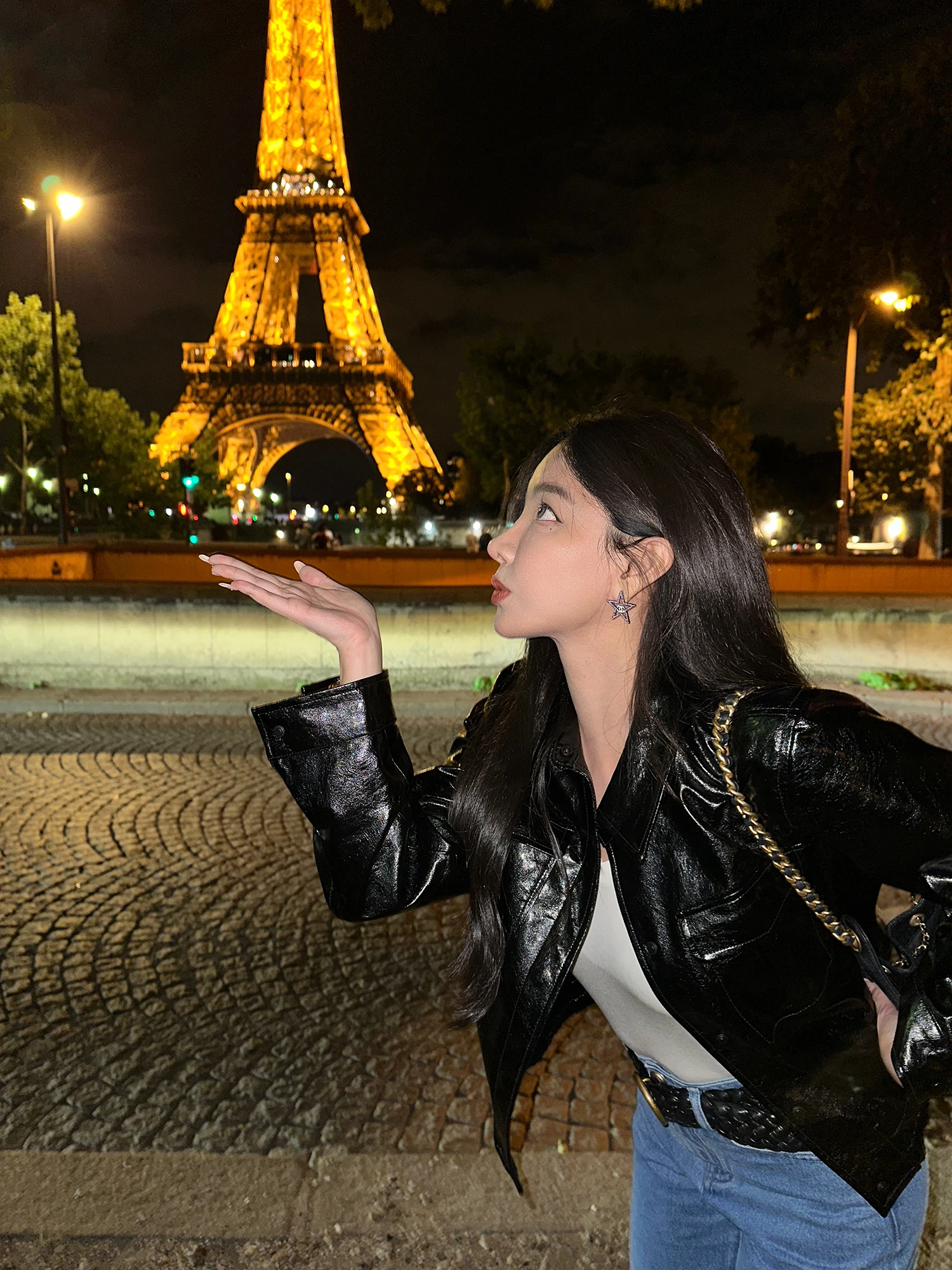 Schweele ベルリンストリート エコオイルワックスレザー ヴィンテージ H ダブルポケットジャケット ハイエンド感覚コート アウター レディースファッション