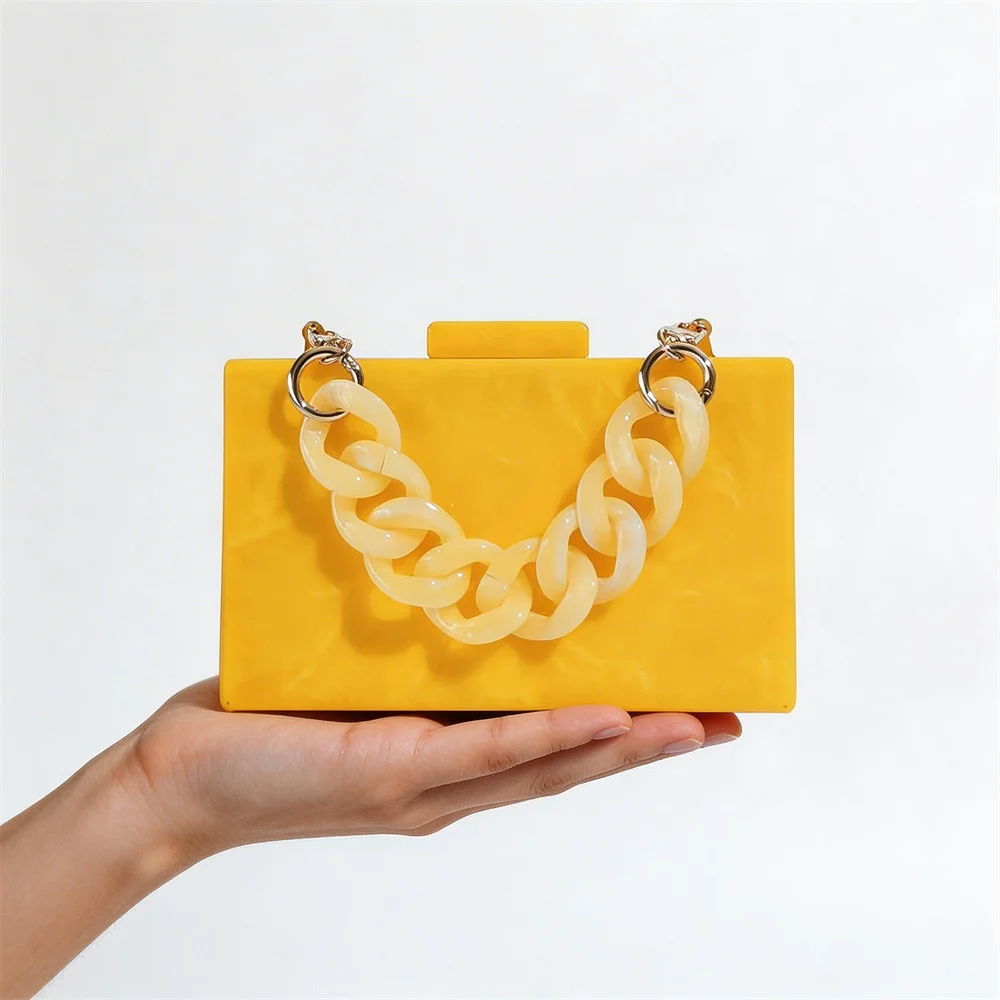 

Female Flap Marble Women's Wallet Party Prom Handbag Acrylic Evening Clutch Purse Designer Luxury Chain Shoulder Crossbody Bags
