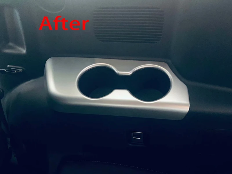 For Toyota Highlander XU70 2021 2022 Car Accessories ABS Chrome Matte Rear Row Side Cup Frame Decoration