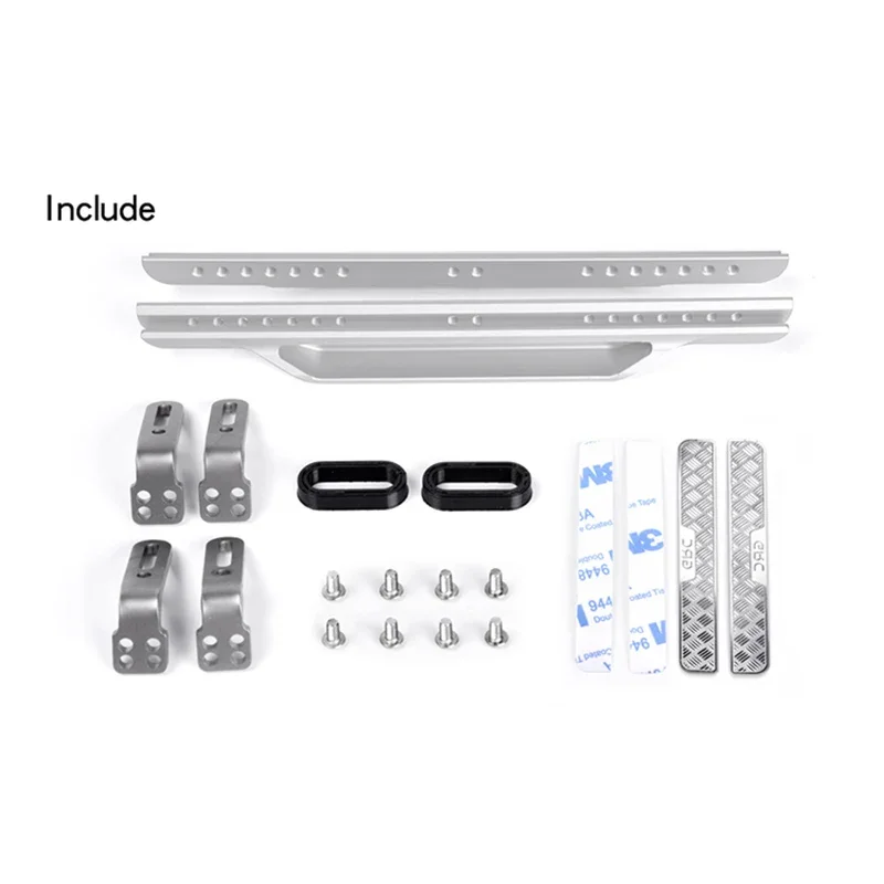 Metal Simulation Side Pedal Side Bar Metal Conversion Parts for 1/10 RC Crawler Car Traxxas TRX4 BRONCO DEFENDER Diy Parts