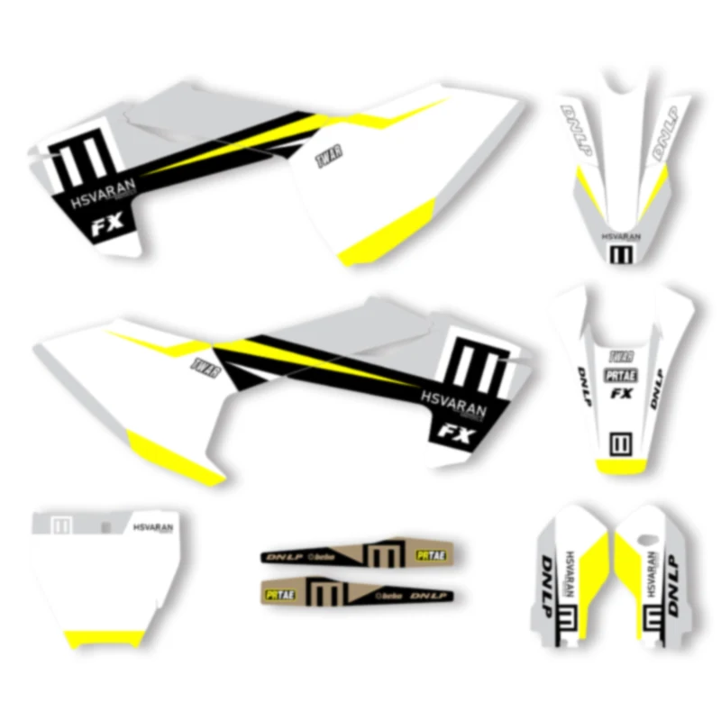 

DSMTECH Custom Team Graphics Backgrounds Decal Stickers Kit For Husqvarna TC 85 2023 2022 2021 2020 2019 2018 011
