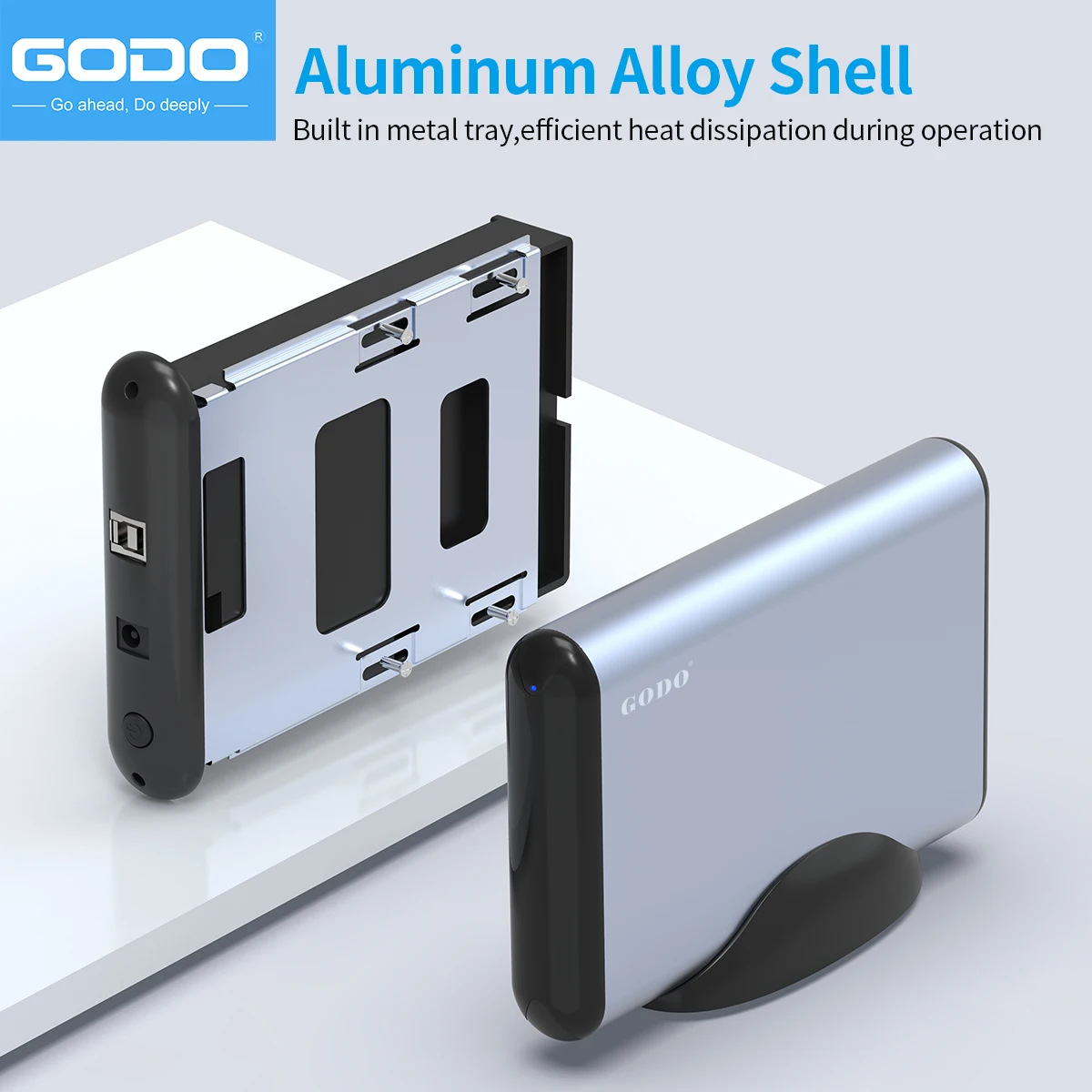GODO USB 3.0 Hdd Docking Station 2.5/3.5 Inch SATA HDD SSD External Hard Drive Enclosure Aluminum Hard Drive Dock External Case view 5