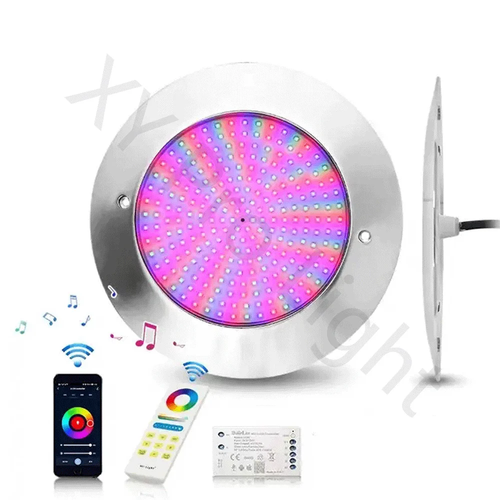 

35W RGB Underwater Lights 12V IP68 LED Swimming Pool Light 12W 18W 25W Mobile APP control Pool Party Decoration Fountain LampLED