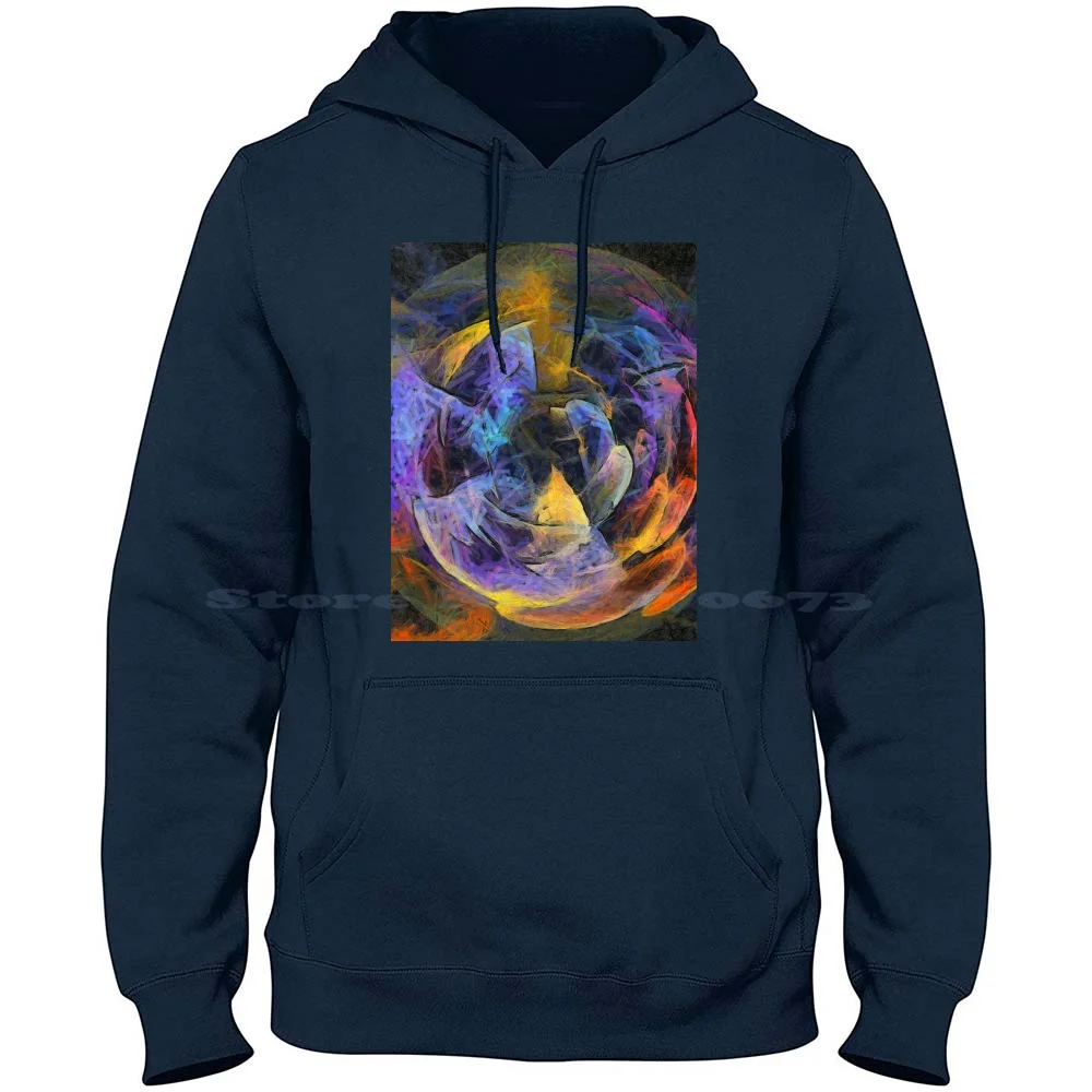 Half Life 100% Cotton Hoodie Abstract Colorful Fluid Organic Brilliance Science Energy Motion