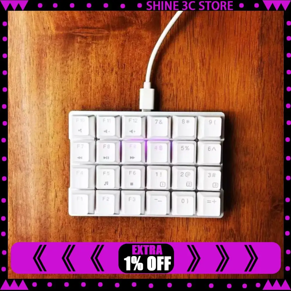 

Проводная механическая клавиатура P24/P24a, одномодовая маленькая клавиатура, изготовленная на заказ раскладка 6*4, поддержка Qmk через клавиатуру офисного помощника, подарок