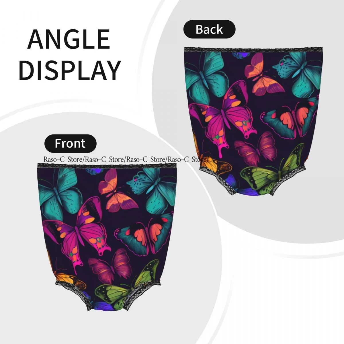 Funny Granny Underwear Beautiful Butterfly Gag Gift Granny Panties view 2