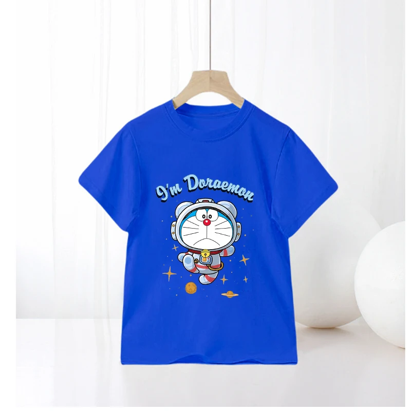 Doraemons Children T Shirt Girl Boy Summer Clothes Baby Cotton Tee Shirts Print Short Sleeve Kid Tops Toddler Anime Tees Gifts