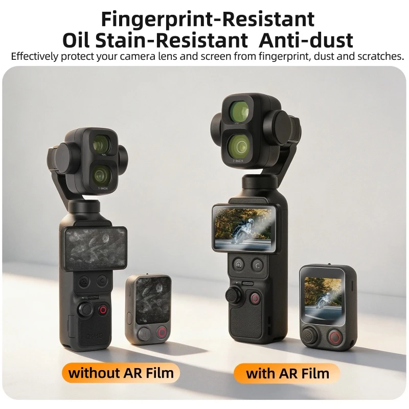 9H Hardness Tempered Glass Film for DJI Pocket 4 Pro – Screen, Lens & Remote Control Protector, Anti-Scratch for Pocket 4P