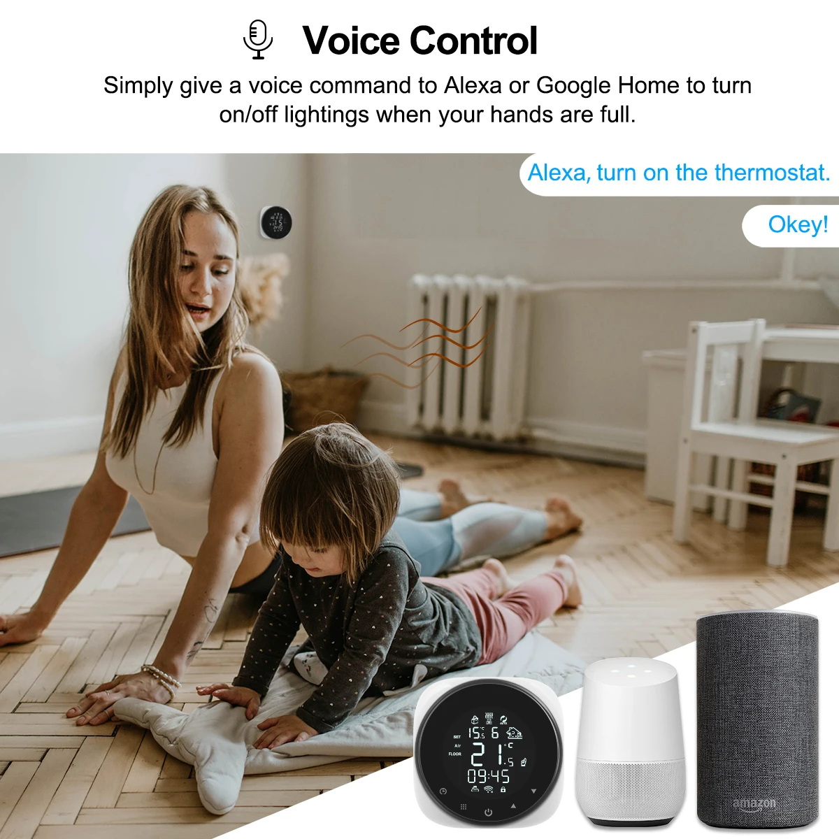 Girier tuya wifi termostato inteligente para aquecimento piso elétrico/água/caldeira a gás controlador de temperatura funciona com alexa hey google
