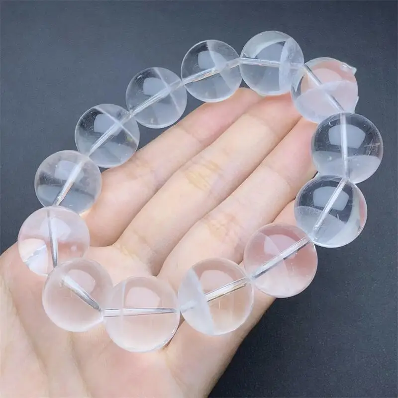 16MM Natural White Garden Quartz Bracelet Women Fashion Reiki Healing Energy Gemstone Gift 1PCS