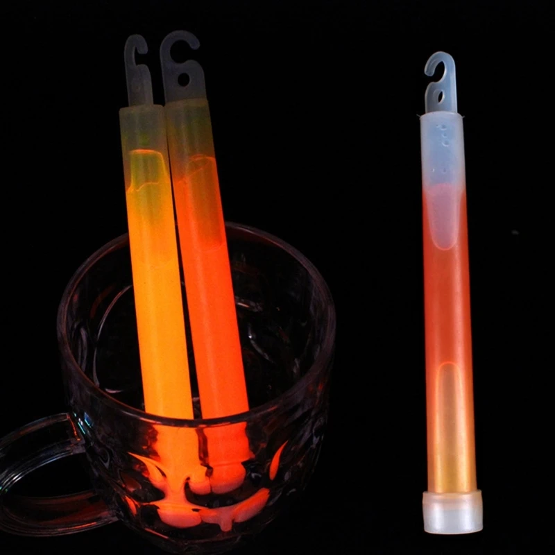 توهج العصي الخفيفة 6 بوصة المفاجئة ضوء الطوارئ ضوء عصا البقاء على قيد الحياة توهج ضوء العصي مع فترات 12 ساعة