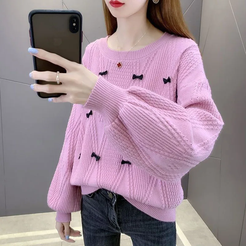 하이웨이스트 숏 점퍼 스웨터 여성 2025 가을 겨울 신상 패션 풀오버 슬림핏 이너 셔츠 조커 니트 여성 의류