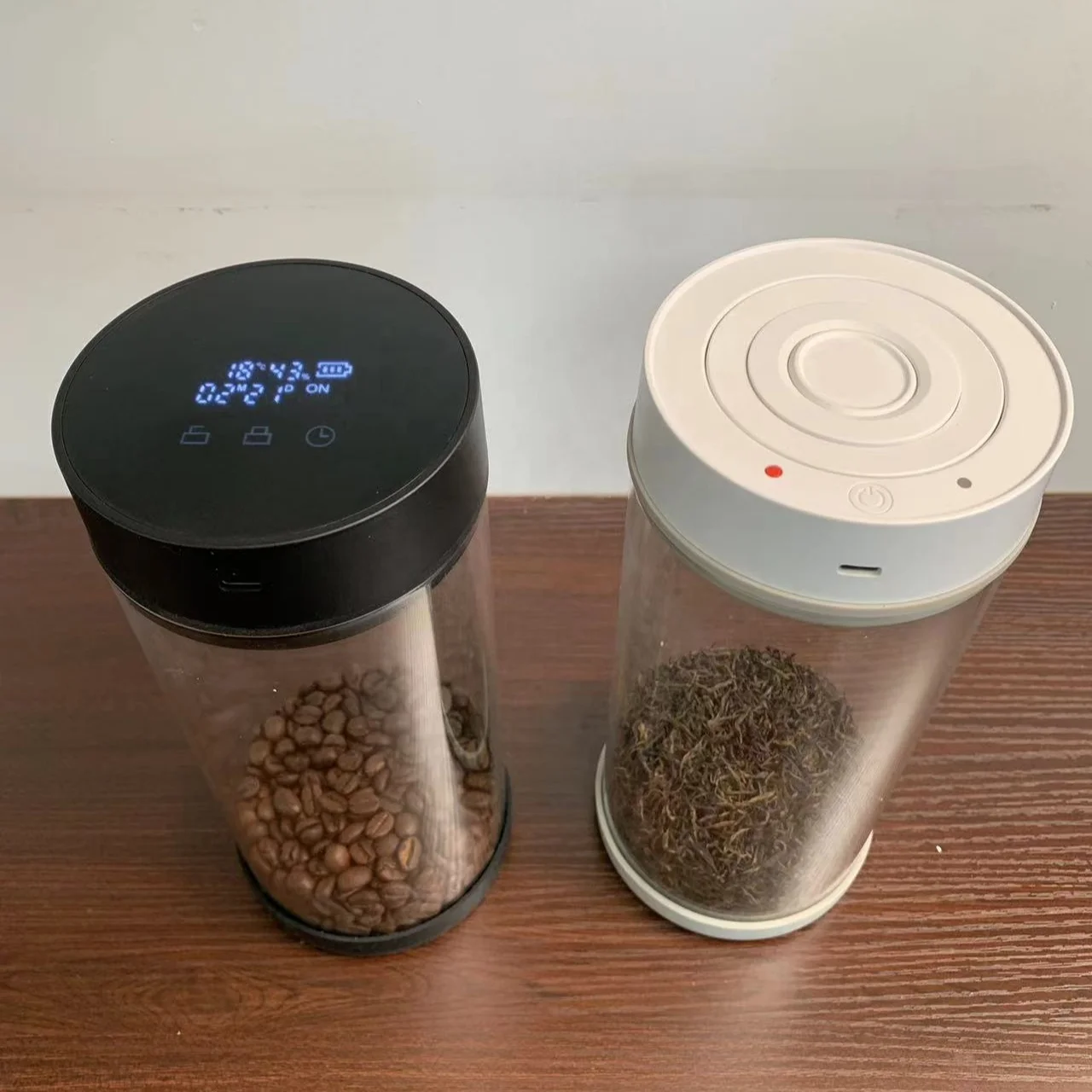 

Автоматическая вакуумная стеклянная канистра для кофе на заказ, контейнер для хранения продуктов питания