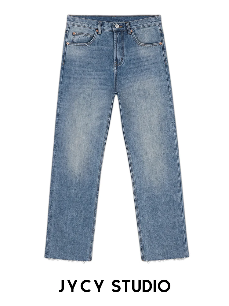 

Ретро американские джинсовые свободные прямые мужские джинсы с конусом, хлопковые, однотонные, молодежные, износостойкие