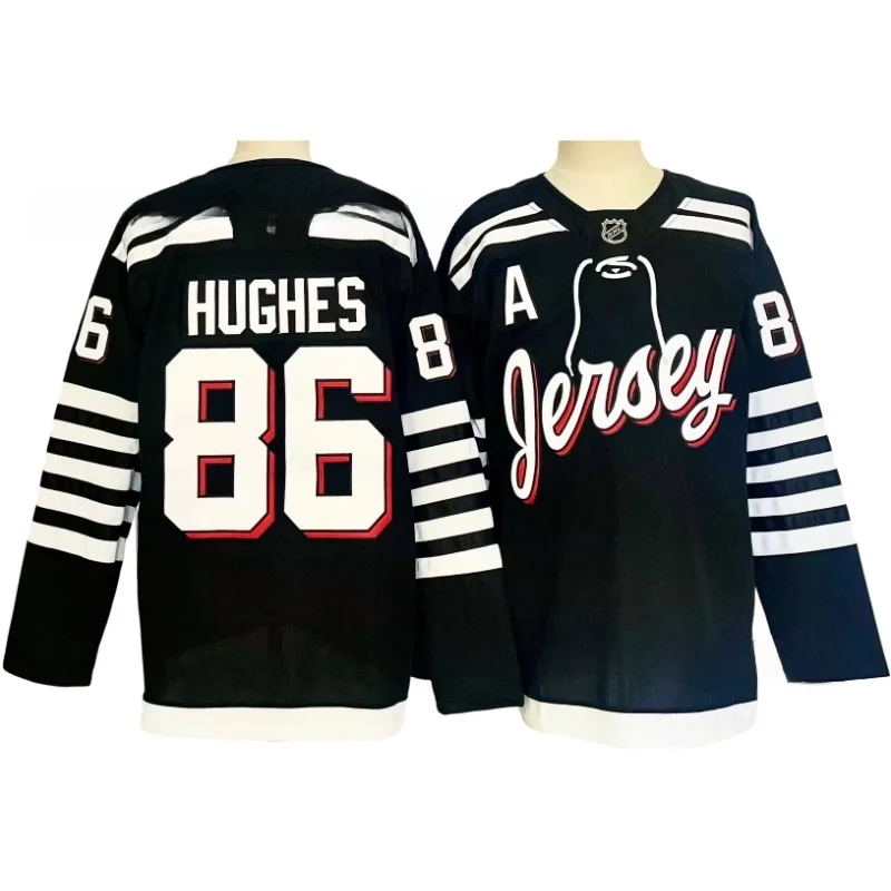 مخصص NHL الشيطان فريق هوكي الجليد جيرسي المطرزة هوكي موحدة 13 # 30 # 43 # 86 # ملابس رياضية من ألياف البوليستر للرجال #4