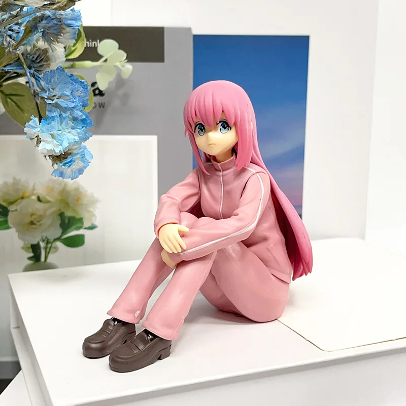 4 قطعة/المجموعة أنيمي BOCCHI الصخرة q-نسخة kawaii الجلوس الموقف عمل الشكل البلاستيكية وضع لعبة دمية زخارف مكتب جمع الهدايا #6